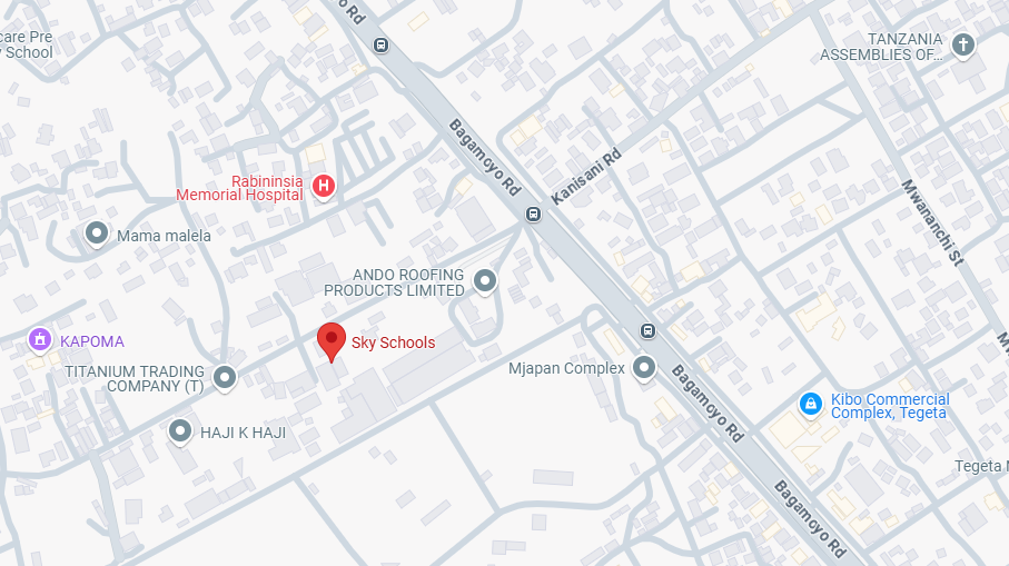 Sky Schools location in Dar es Salaam